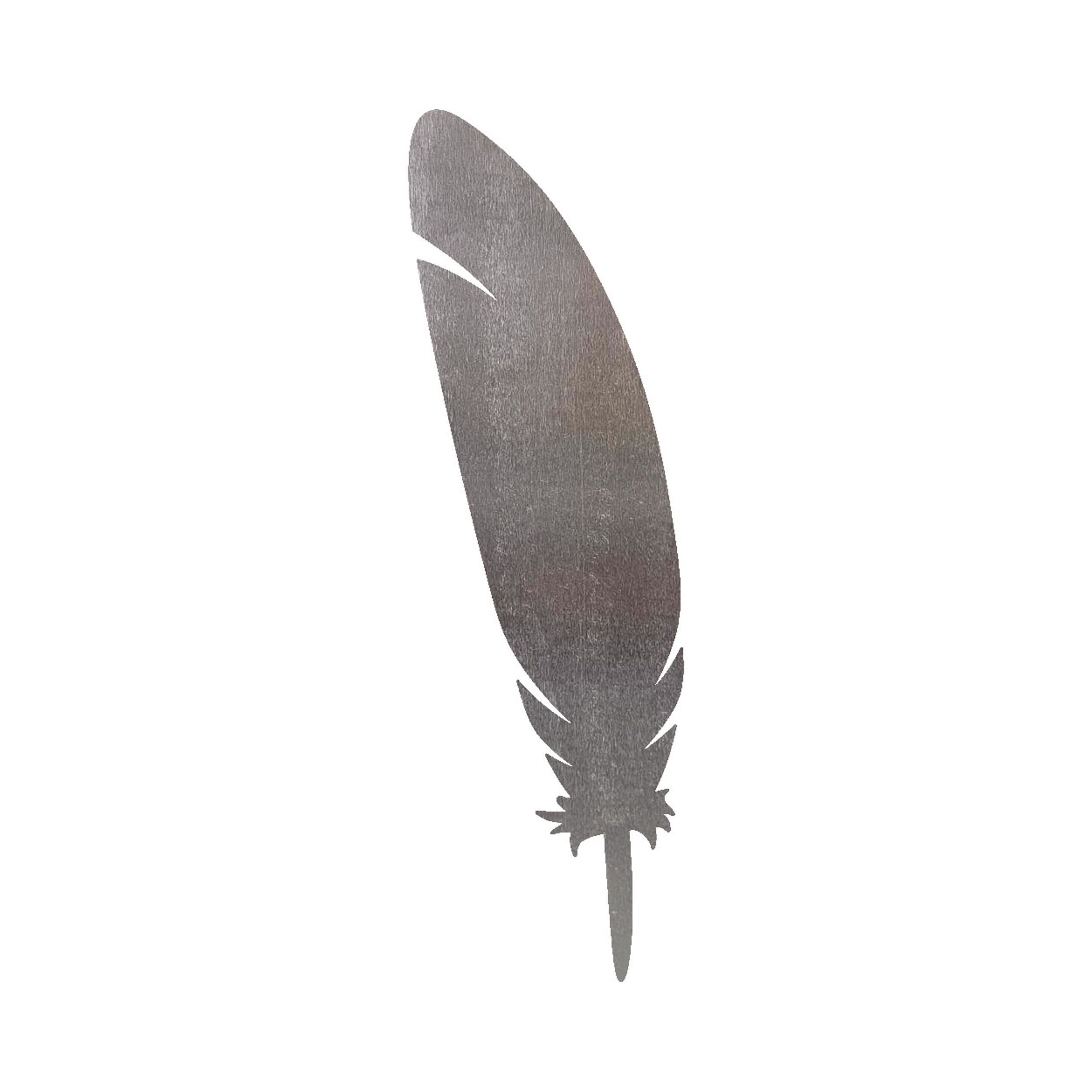 Pluma Acero Recortado Forma Metal Arte Decoración Decoración del Hogar Suministro artesanal