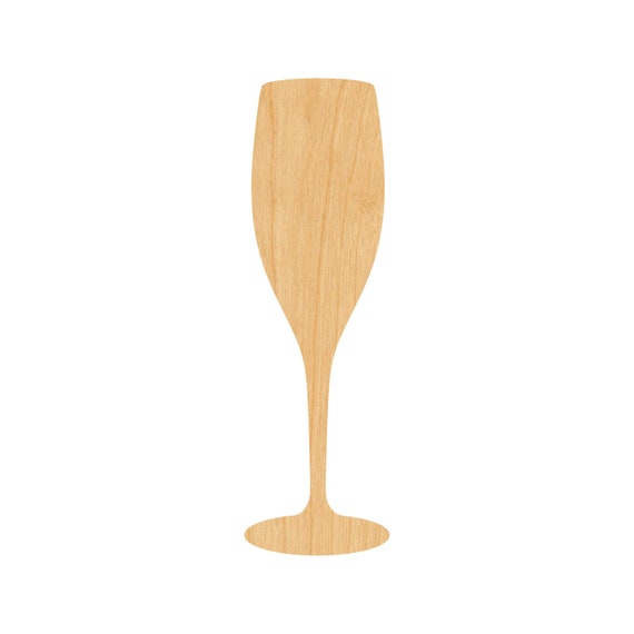 Drink Champagne - Laser Cut Out Unfinished Wood Craft Shape FOD44 Drink Champagne - Laser Cut Out Unfinished Wood Craft Shape FOD44
