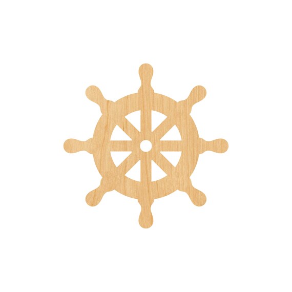 Boat Wheel - Laser Cut Out Unfinished Wood Craft Shape BOT1 Boat Wheel - Laser Cut Out Unfinished Wood Craft Shape BOT1