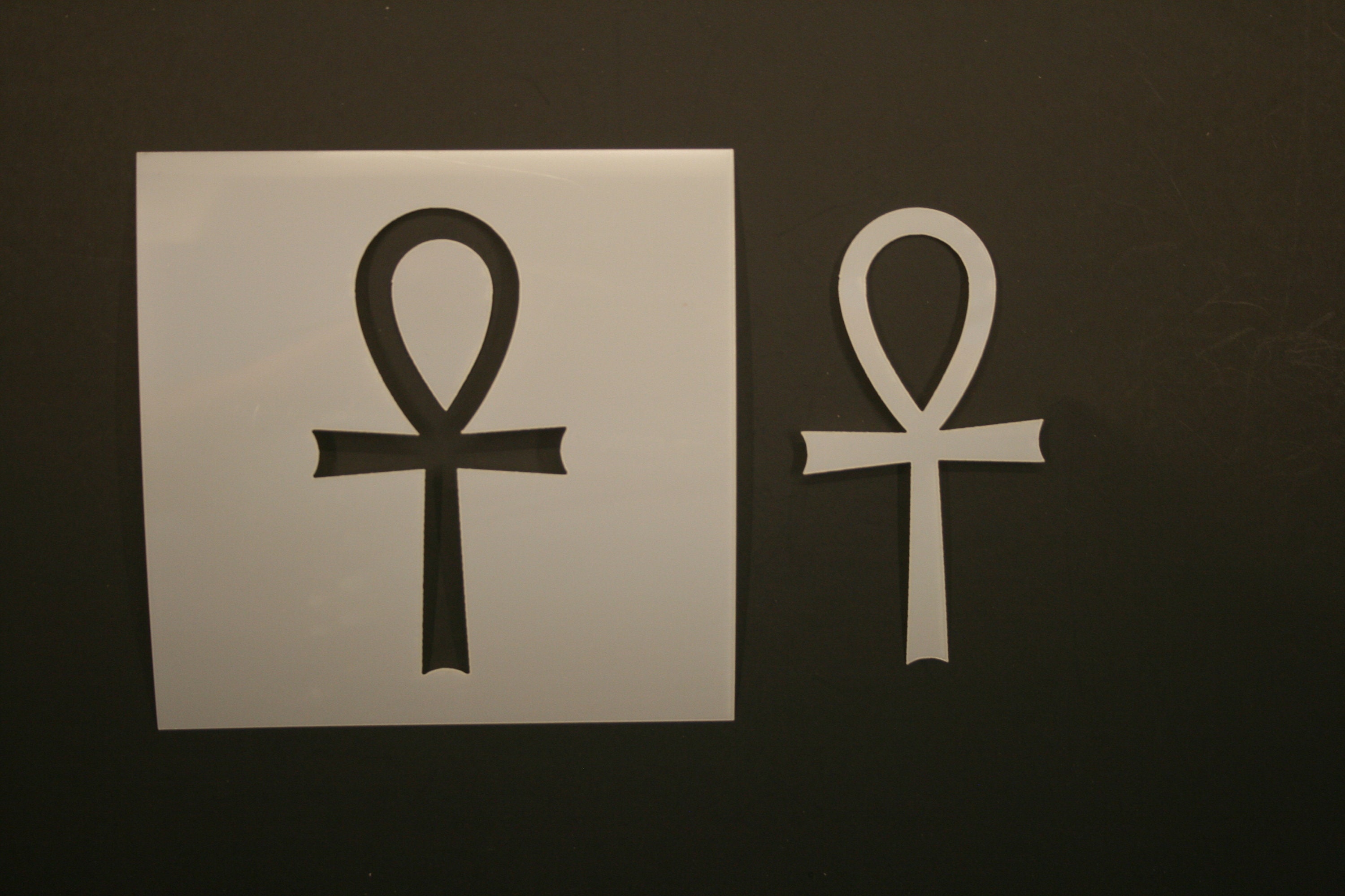 Shape Clipart: Black Ankh or Cross With Tear-shaped Loop 
