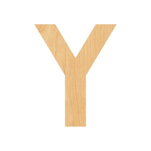 Letter Y Laser Cut Out Wood Shape Craft Supply - Woodcraft Cutout