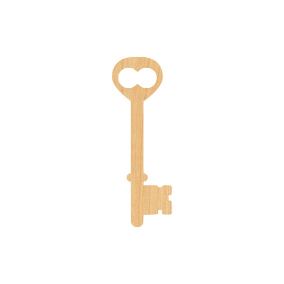 Key - Laser Cut Out Unfinished Wood Craft Shape KEY31 Key - Laser Cut Out Unfinished Wood Craft Shape KEY31