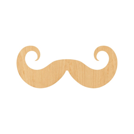 Mustache - Laser Cut Out Unfinished Wood Craft Shape PPL1 Mustache - Laser Cut Out Unfinished Wood Craft Shape PPL1