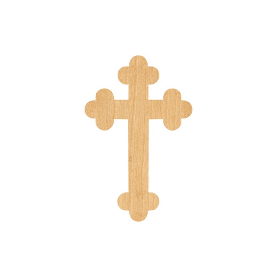 Cross - Laser Cut Out Unfinished Wood Craft Shape REL12 Cross - Laser Cut Out Unfinished Wood Craft Shape REL12