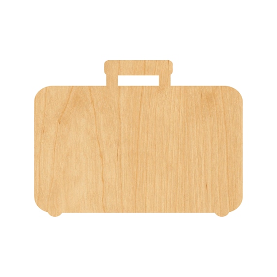 Decor Suitcase - Laser Cut Out Unfinished Wood Craft Shape TRP11 Decor Suitcase - Laser Cut Out Unfinished Wood Craft Shape TRP11