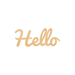 Hello 2 Laser Cut Out Wood Shape Craft Supply - Woodcraft Cutout