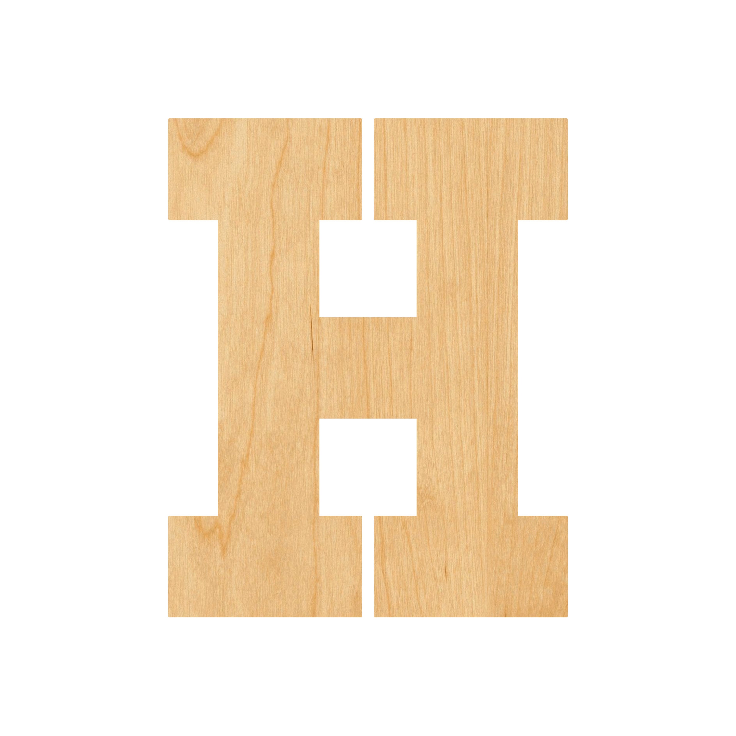 Letter H Laser Cut Out Wood Shape Craft Supply Woodcraft Etsy UK
