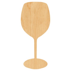 Wine Glass Laser Cut Out Wood Shape Craft Supply - Woodcraft Cutout