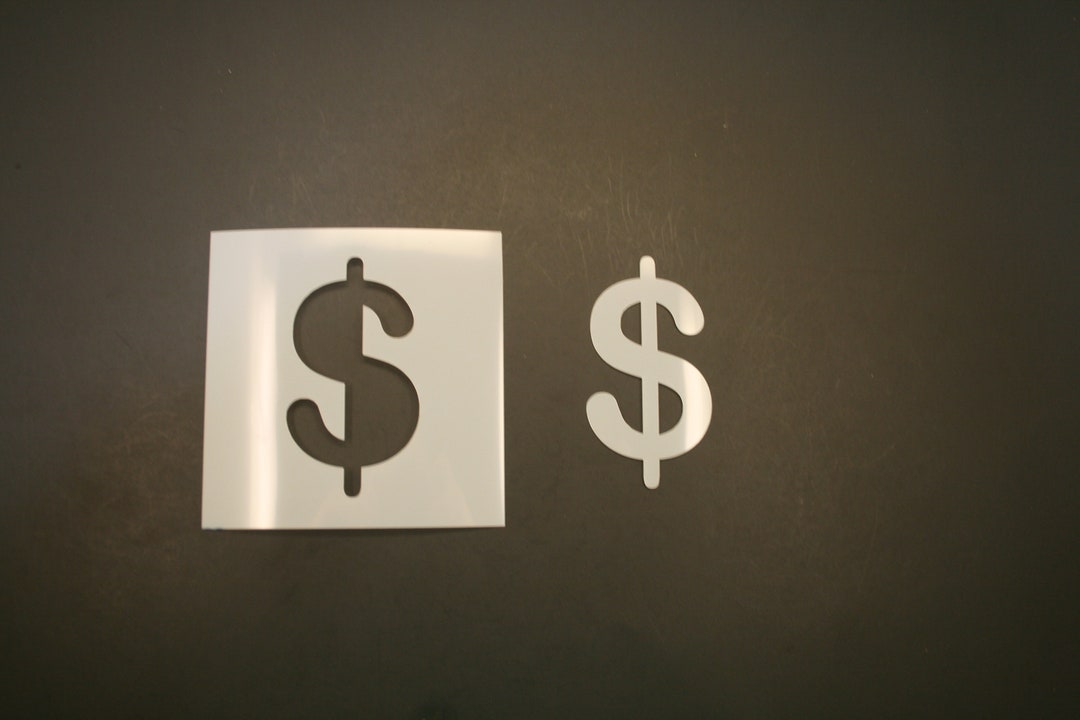 Mylar Signs Dollar Sign Reusable Mylar Stencil - Art Supplies - Etsy