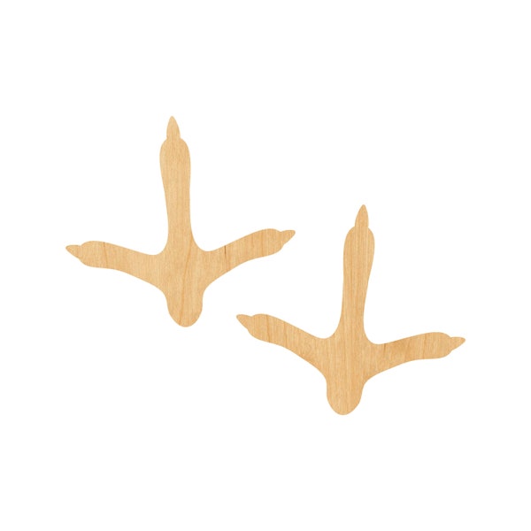 Turkey Feet Laser Cut Out Wood Shape Craft Supply - Woodcraft Cutout