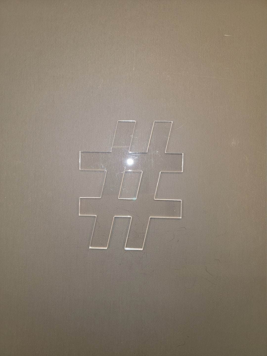 Hash Tag Number Sign Clear Acrylic Plexiglass Shapes, Multiple ...