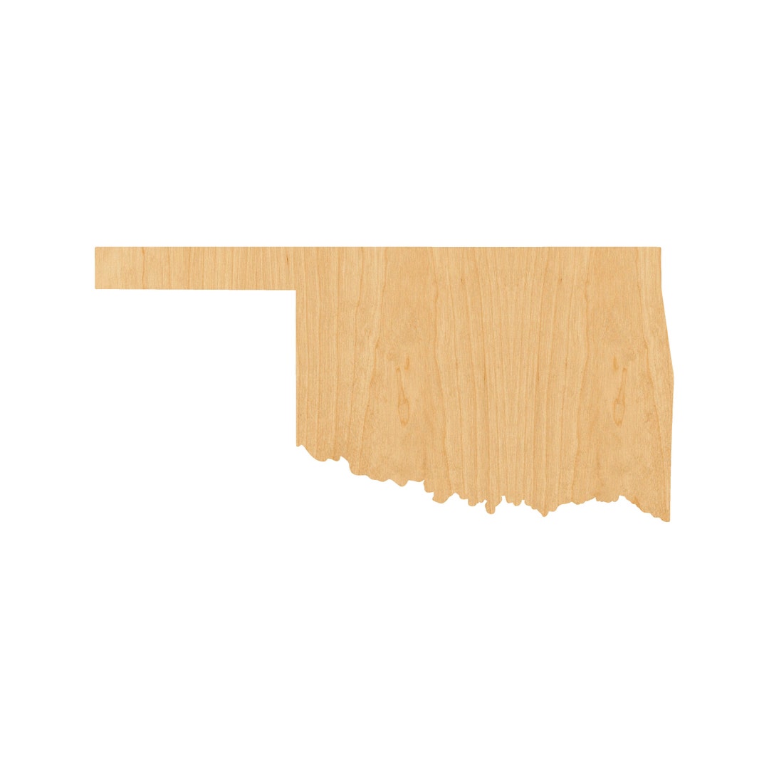 Oklahoma Laser Cut Out Wood Shape Craft Supply Woodcraft Etsy