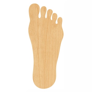 Foot Laser Cut Out Wood Shape Craft Supply - Woodcraft Cutout