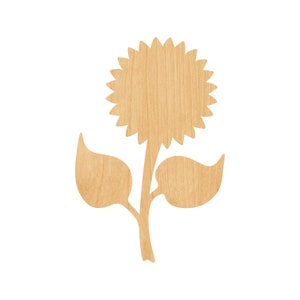 Sunflower Laser Cut Out Wood Shape Craft Supply - Woodcraft Cutout