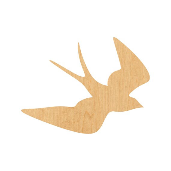 Bird Feather - Laser Cut Out Unfinished Wood Craft Shape XTR42 Bird Feather - Laser Cut Out Unfinished Wood Craft Shape XTR42