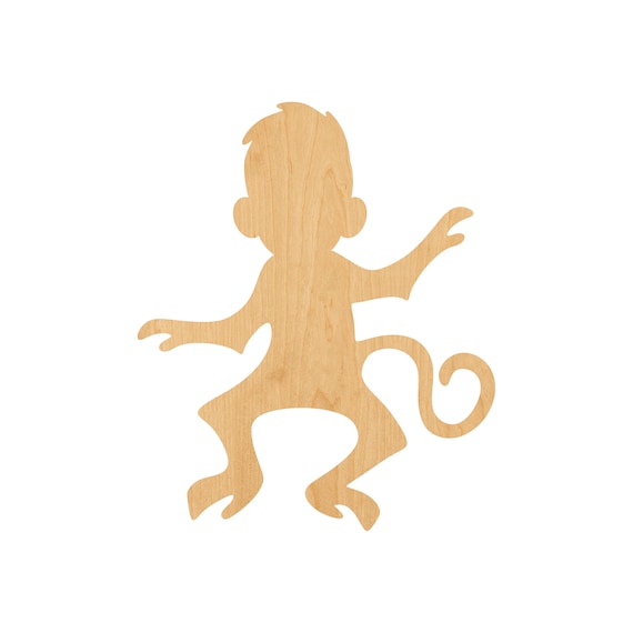 Ape Monkey - Laser Cut Out Unfinished Wood Craft Shape APE2 Ape Monkey - Laser Cut Out Unfinished Wood Craft Shape APE2