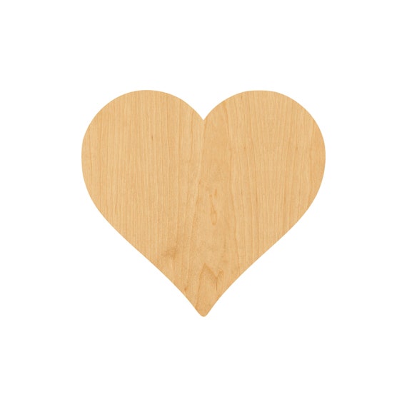 Heart - Laser Cut Out Unfinished Wood Craft Shape VAL13 Heart - Laser Cut Out Unfinished Wood Craft Shape VAL13