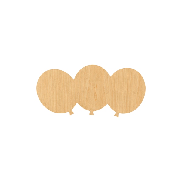 Balloons Laser Cut Out Wood Shape Craft Supply - Woodcraft Cutout