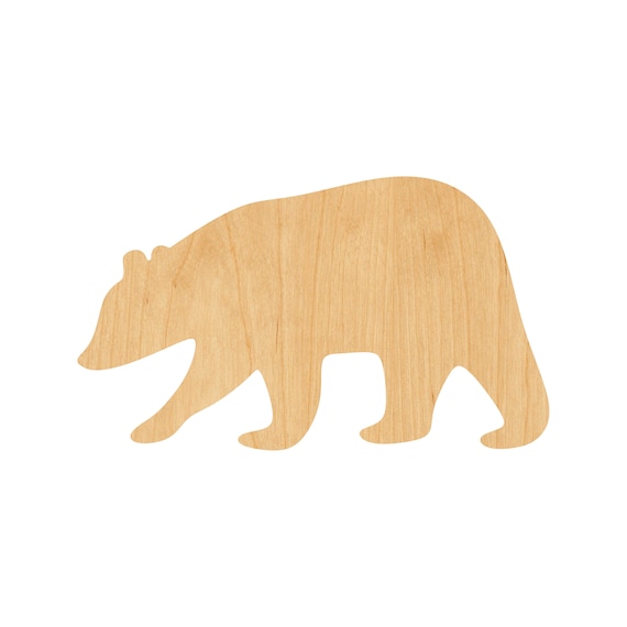 Bear - Laser Cut Out Unfinished Wood Craft Shape BER65 Bear - Laser Cut Out Unfinished Wood Craft Shape BER65