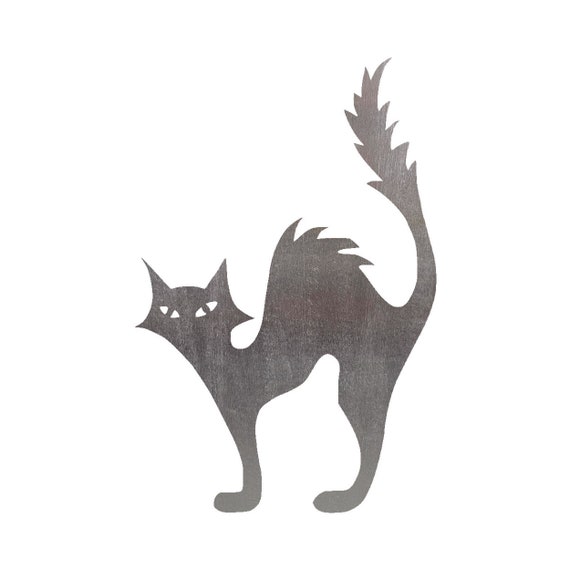 Black Cat Steel Cut Out Shape Metal Art Decoration Home Decor