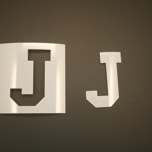 Letter J Reusable Mylar Stencil - Art Supplies