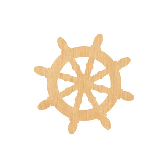 Boat Wheel - Laser Cut Out Unfinished Wood Craft Shape BOT1 Boat Wheel - Laser Cut Out Unfinished Wood Craft Shape BOT1
