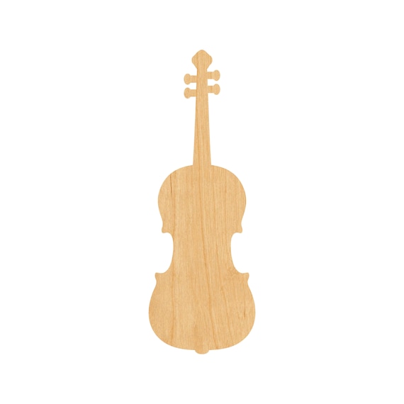 Music Violin - Laser Cut Out Unfinished Wood Craft Shape MSC42 Music Violin - Laser Cut Out Unfinished Wood Craft Shape MSC42