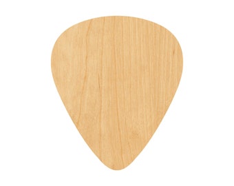 Guitar Pick Laser Cut Out Wood Shape Craft Supply - Woodcraft Cutout