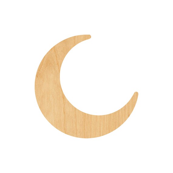 Moon - Laser Cut Out Unfinished Wood Craft Shape SKY20 Moon - Laser Cut Out Unfinished Wood Craft Shape SKY20