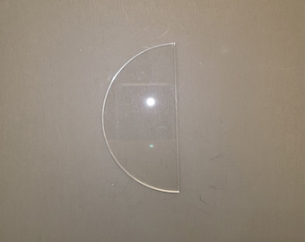 Half Circle Clear Acrylic Plexiglass Shapes, Multiple Thicknesses