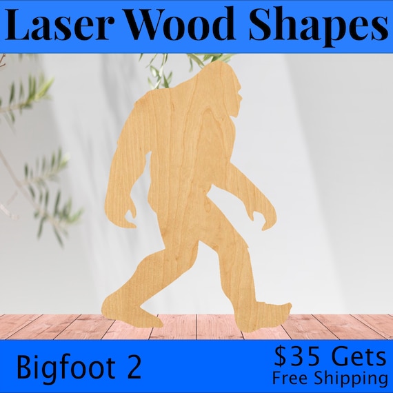 Bigfoot - Laser Cut Out Unfinished Wood Craft Shape MYTH26 Bigfoot - Laser Cut Out Unfinished Wood Craft Shape MYTH26