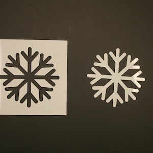 Simple Snow Flake Reusable Mylar Stencil - Art Supplies