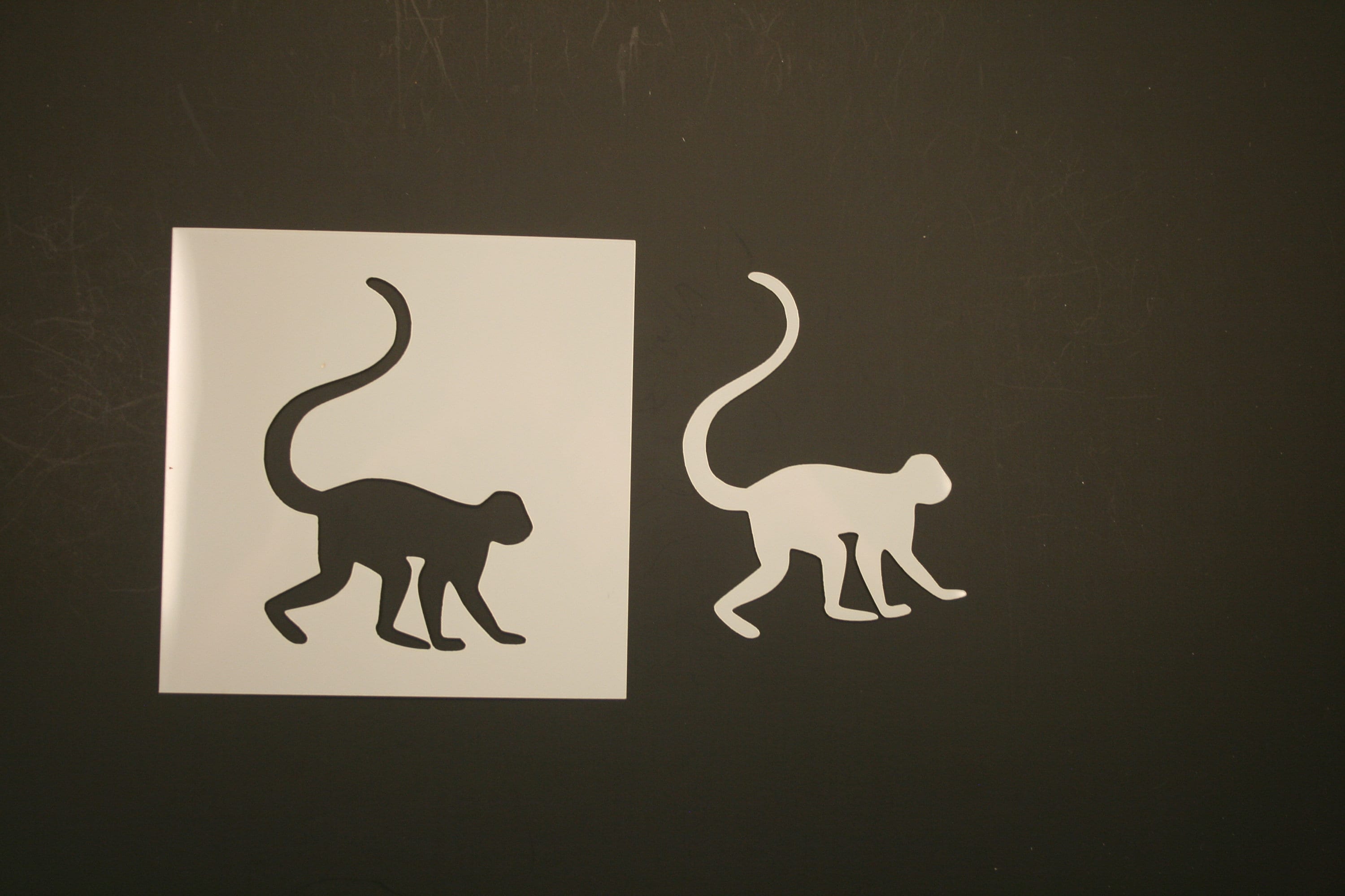 Monkey 2 Reusable Mylar Stencil Art Supplies Etsy monkey-2-reusable-mylar-stencil-art-supplies-etsy