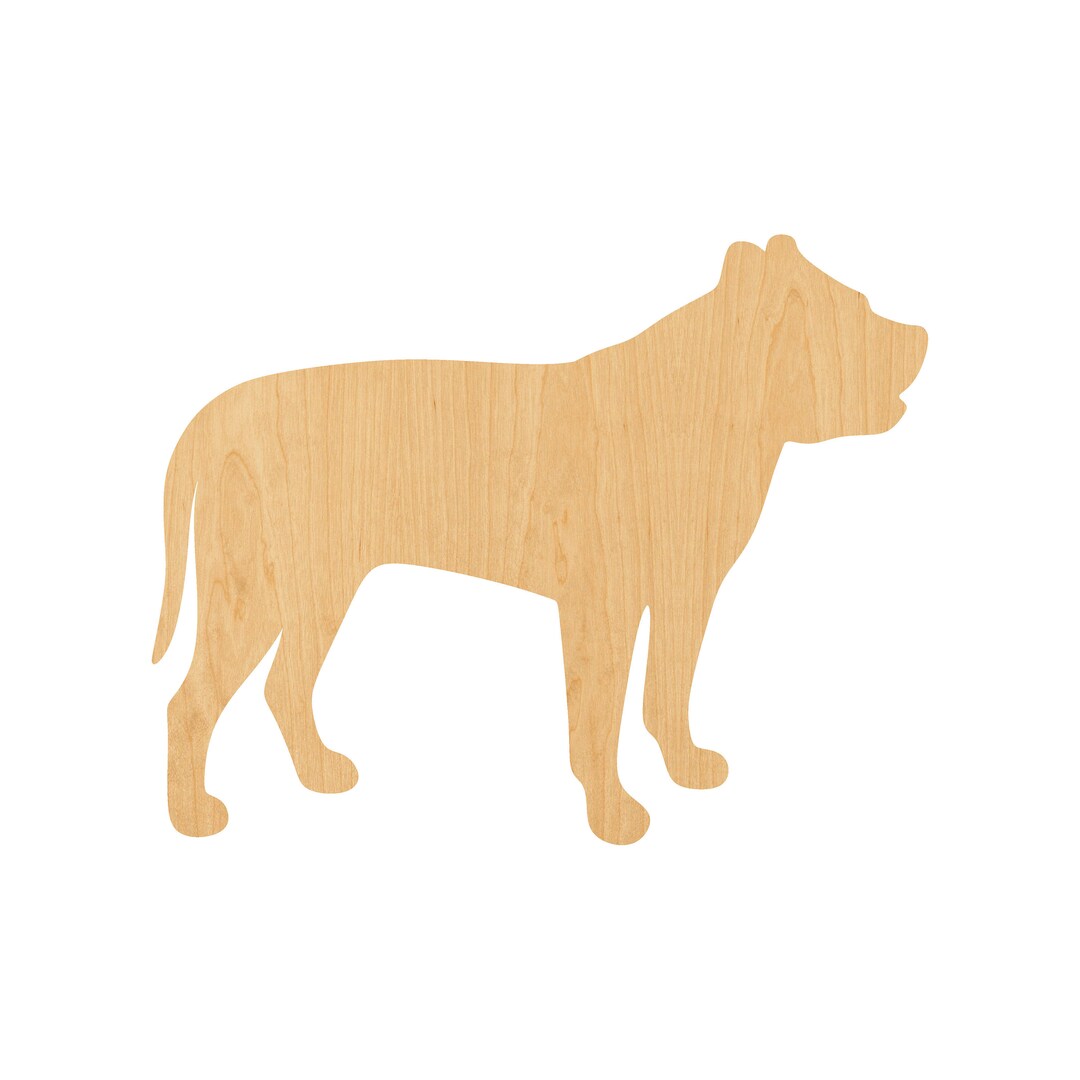 Pit Bull Laser Cut Out Wood Shape Craft Supply Woodcraft Etsy