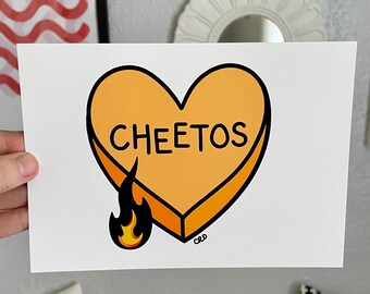 Cheetos Candy Heart Fine Art Print, 5x7
