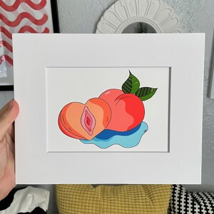 Peaches Matted Print, 8x10