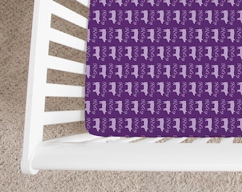 Pig Personalized Fitted Crib Sheet - ADDITIONAL COLORS available - hog farm, show pig nursery baby bedding sheets