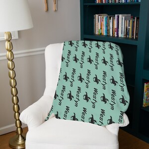 Personalized Rodeo Roper Throw Blanket- Farm Bedding, Fleece Minky ...