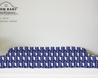Personalized Dairy Cow Changing Pad Cover - ADDITIONAL COLORS available - dairy cattle farm nursery, diaper changing table, fitted cover