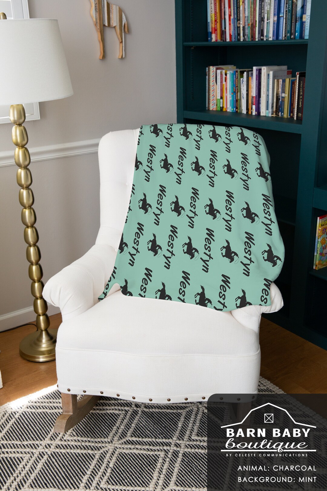 Personalized Rodeo Roper Throw Blanket- Farm Bedding, Fleece Minky ...