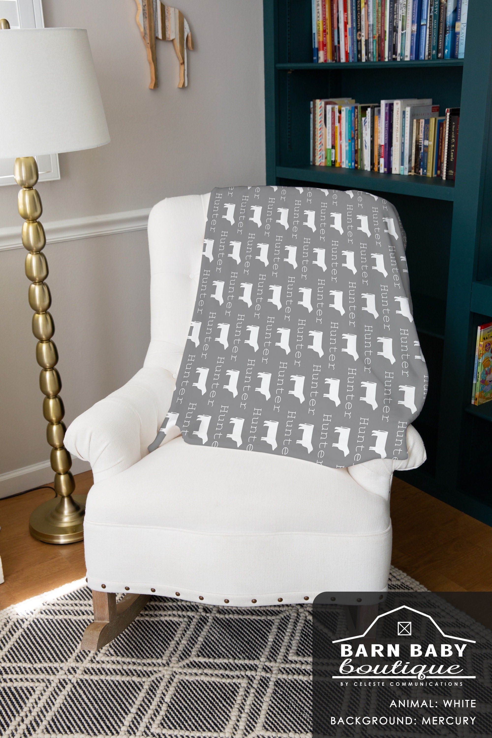 Personalized Show Steer Throw Blanket farm bedding