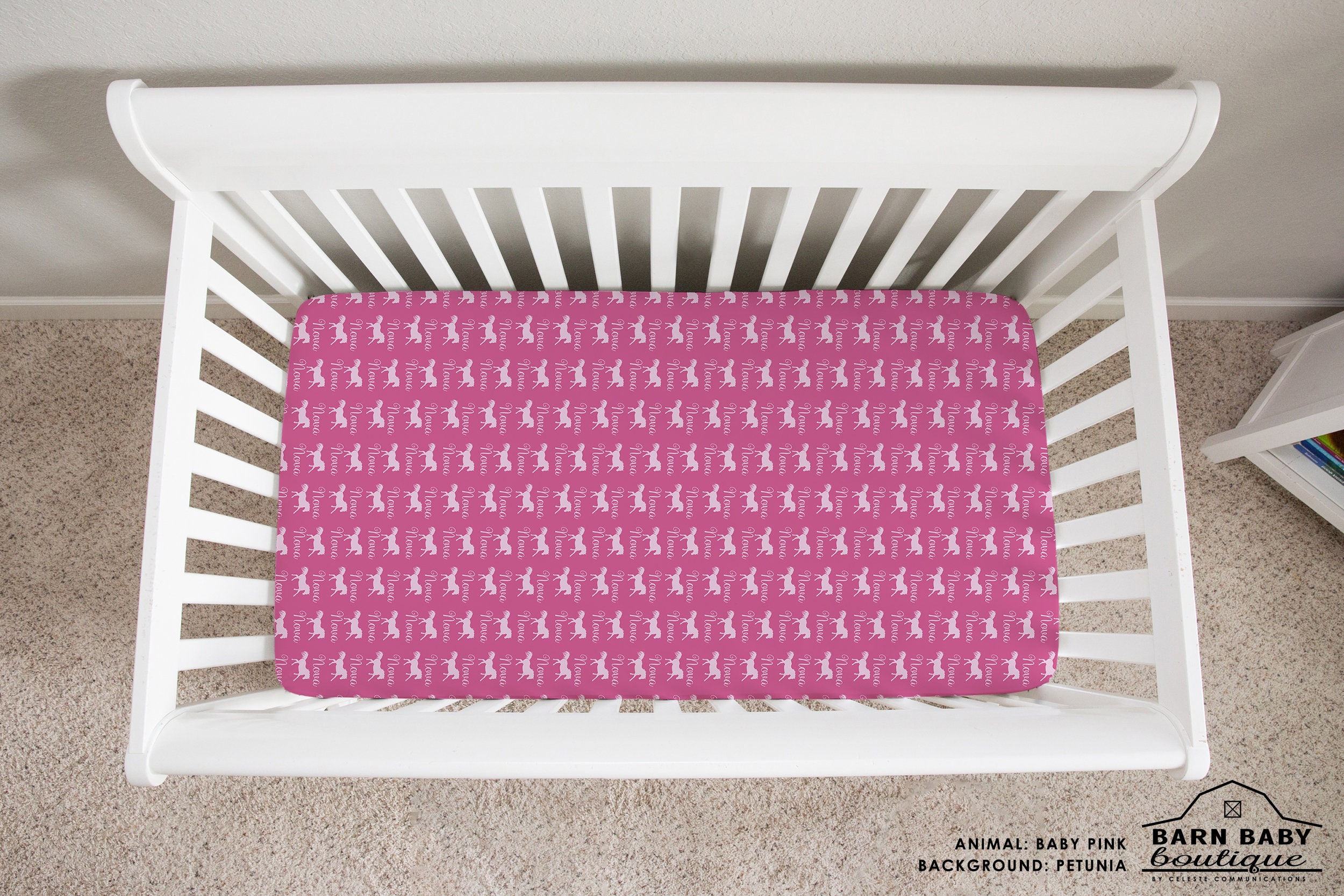 Horse Personalized Fitted Crib Sheet ADDITIONAL COLORS Etsy Australia