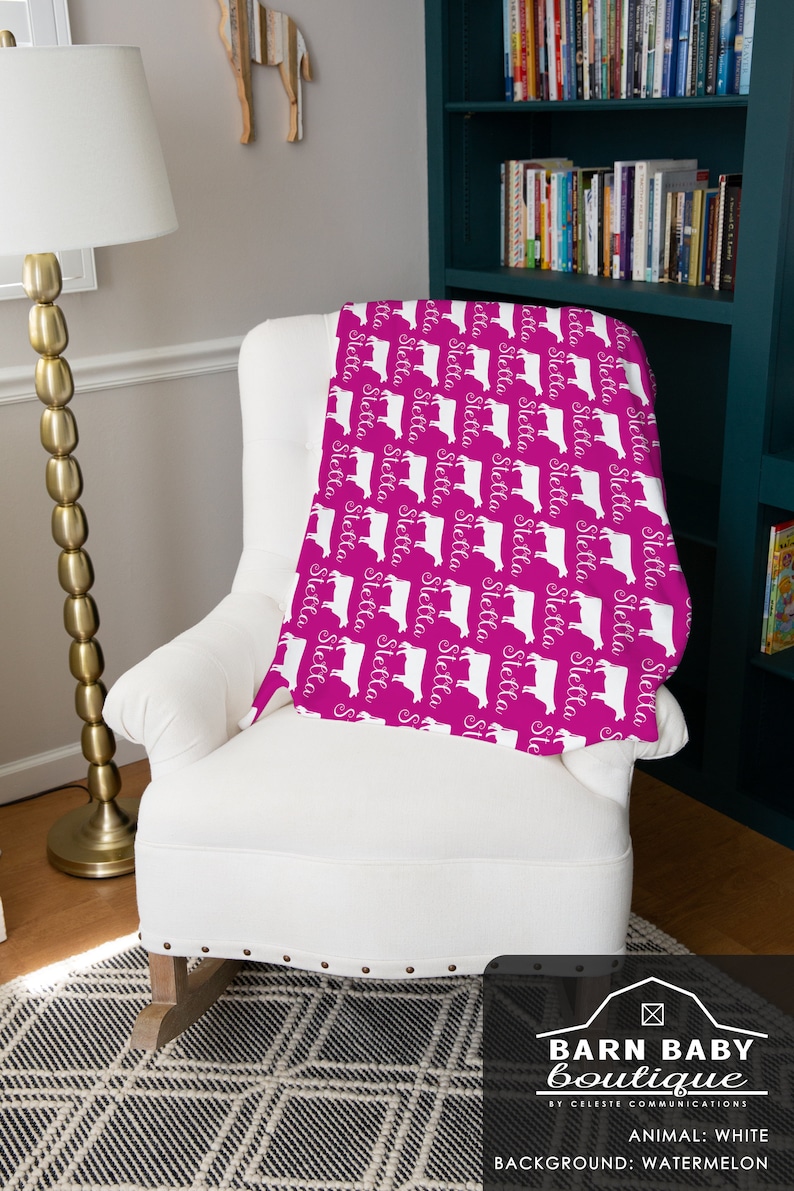 Personalized Dairy Cow Throw Blanket Farm Bedding Fleece Etsy