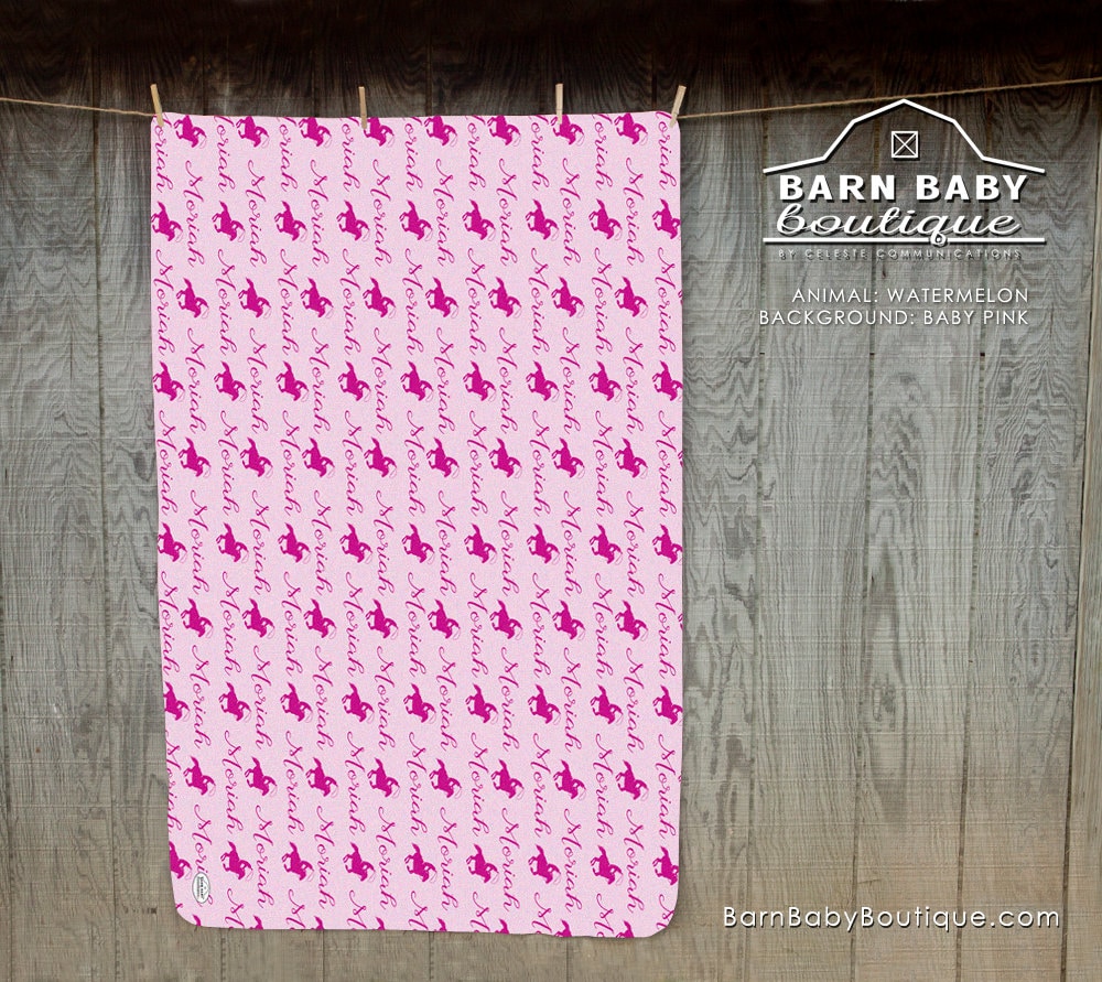 Personalized Rodeo Roper Throw Blanket Farm Bedding, Fleece Minky ...