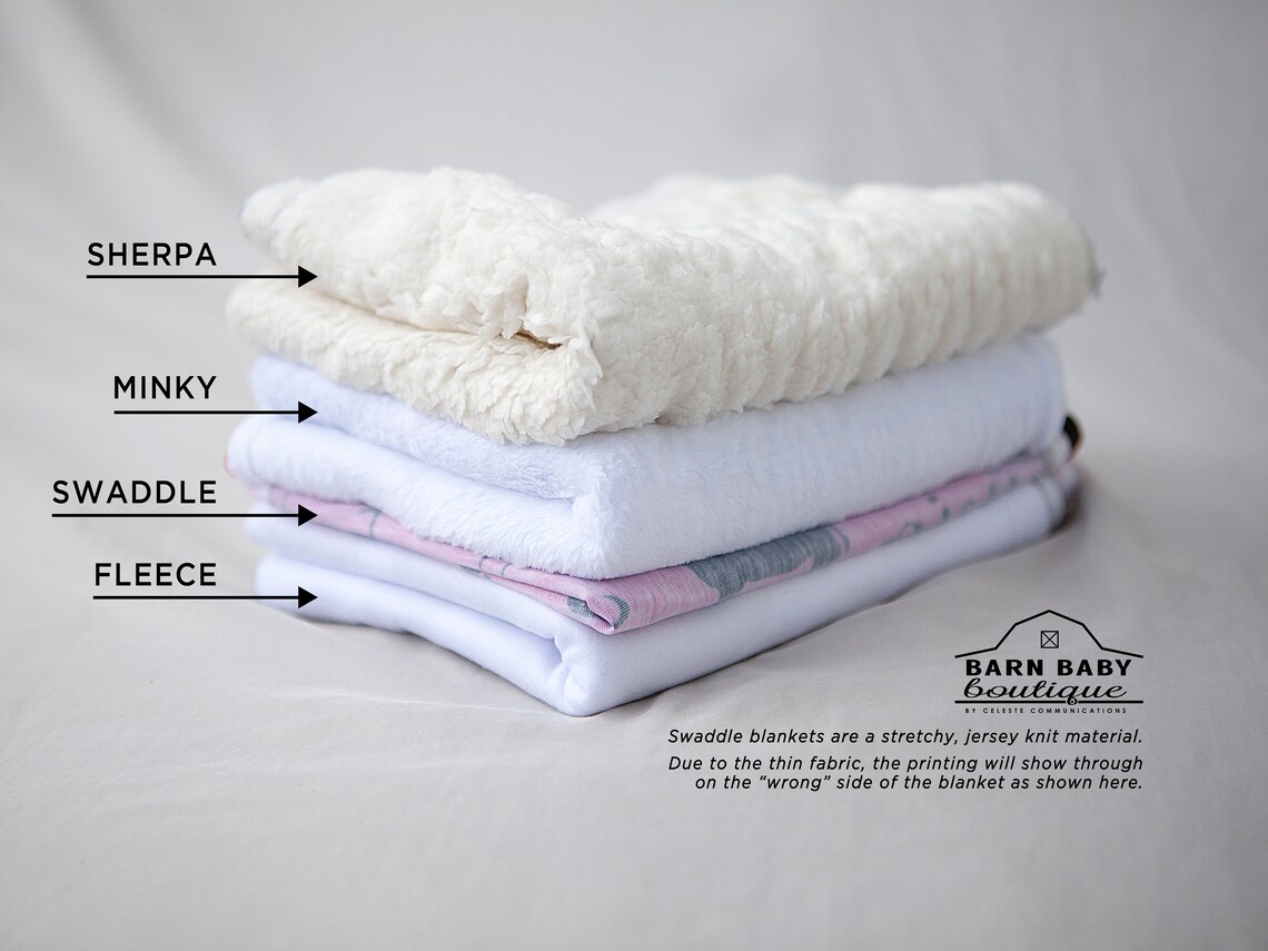 Personalized Dairy Cow Baby Name Blanket Farm Nursery Etsy