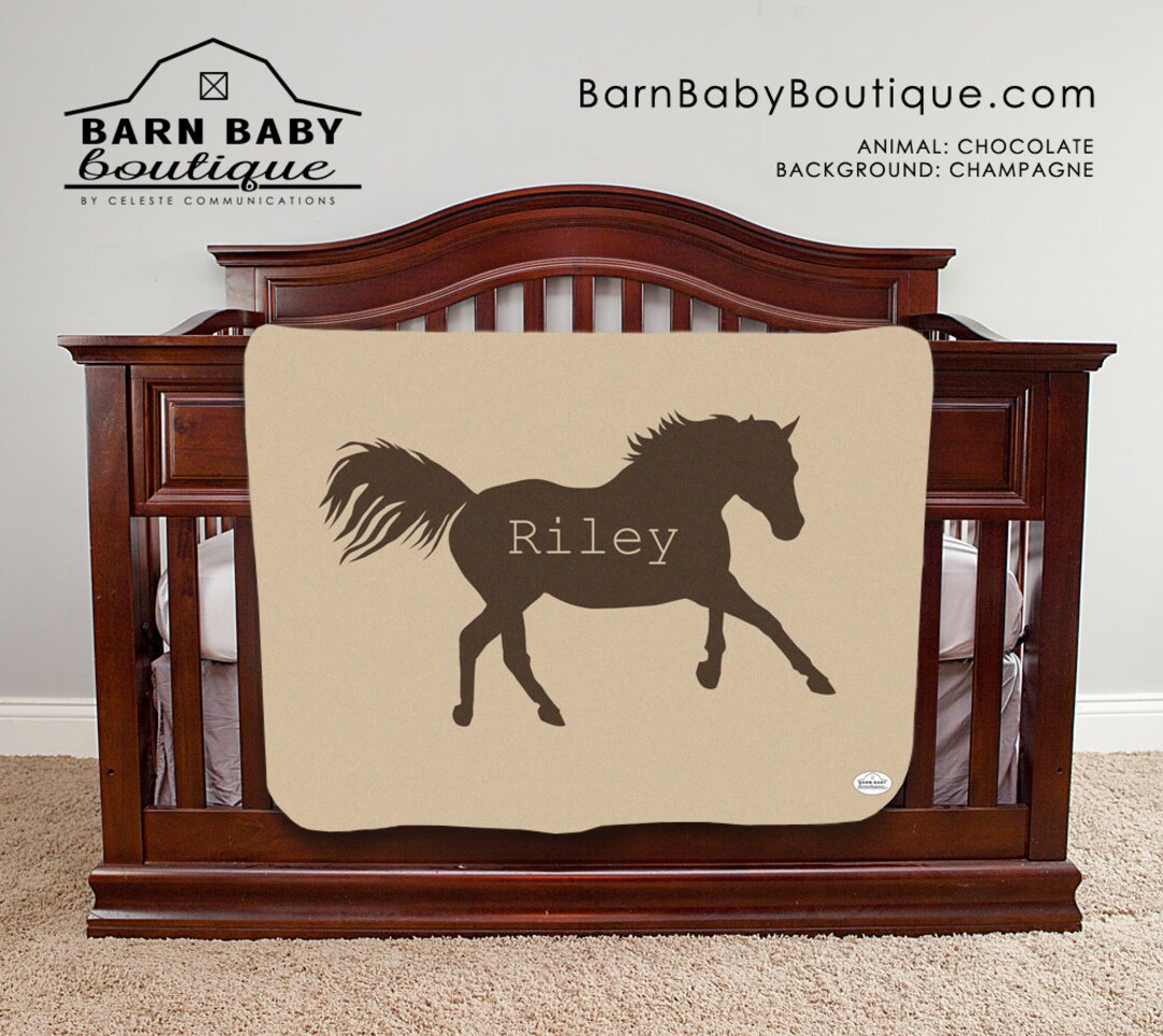 Manta personalizada con nombre de beb caballo guarder a de vaqueros vaqueras manta receptora de pa ales cuarto de caballo de rodeo equino sherpa