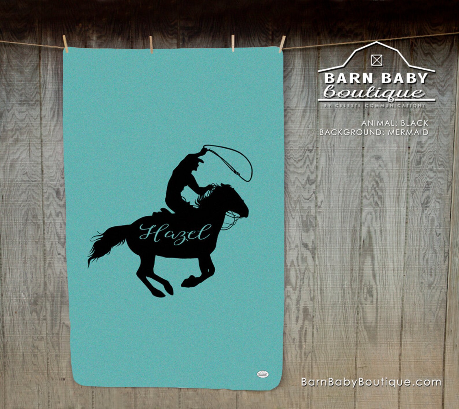 Personalized Rodeo Roper Throw Name Blanket- Farm Bedding, Fleece Minky ...