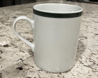 Williams Sonoma Brasserie Green Trim 12 Oz Coffee Cup Mug - Etsy