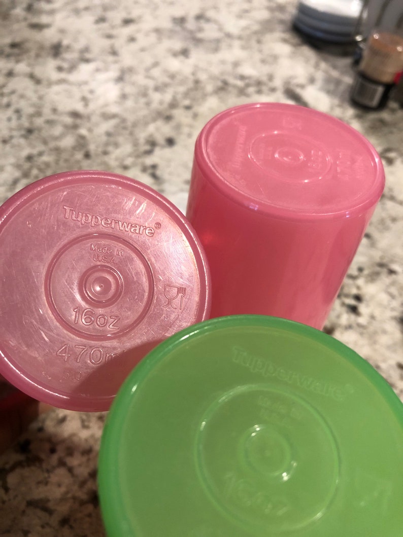 Tupperware Vintage 5107D Series Pastel Drinking Tumblers Cups Etsy