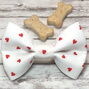 Dog Bow Tie, Valentine’s Day, Hearts, Collar Bow Tie, Cat Bow Tie, Puppy Bow Tie